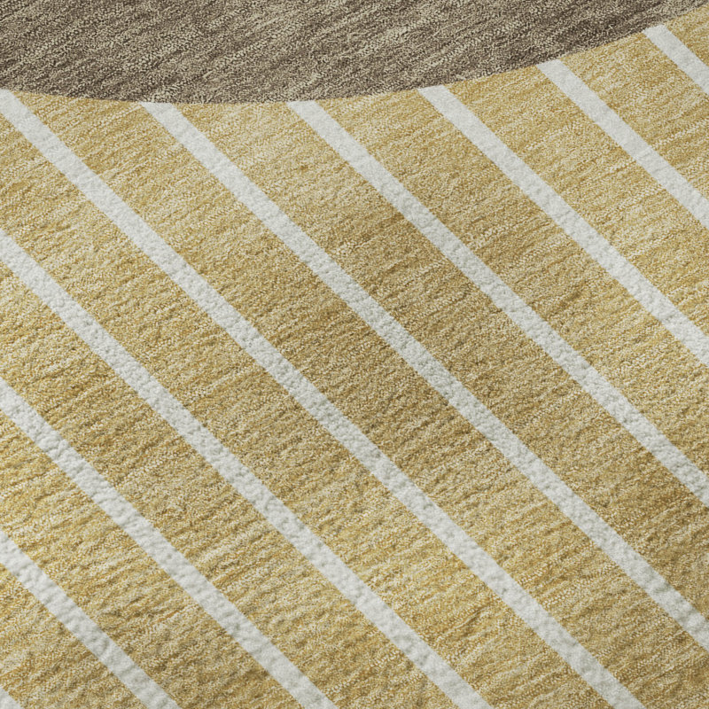 Tapis lavable à la machine de qualité supérieure à rayures AMF994, Rectangle 10 pi x 14 pi