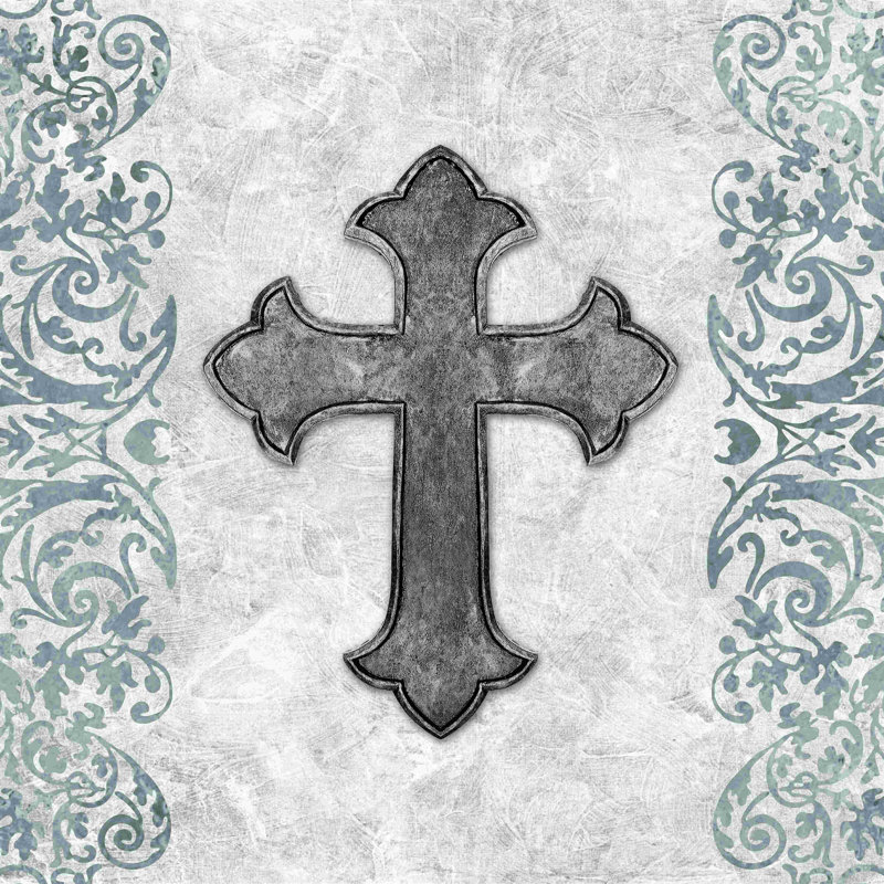 Croix d'argent, H 12 po x l 12 po