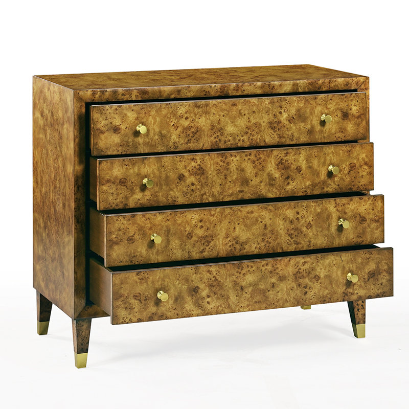4 - Drawer Dresser, Rustic Burl