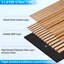 Paquet de 4 panneaux muraux insonorisants en noyer naturel l 48 po x l 24 po Gaahing-108976625