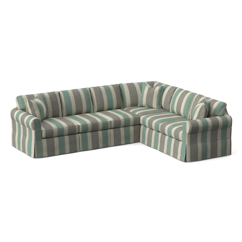 Bedford Upholstered Sectional, Right Hand Facing, Basic Gray; 0317-83
