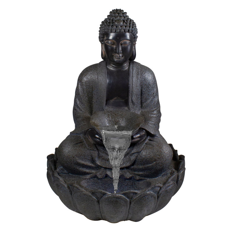 Fontaine de jardin extérieure 33,75 po Bouddha
