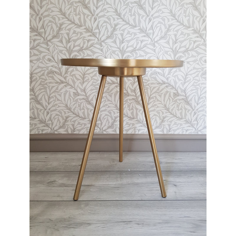Roger Tray Top End Table, Brass, Brass