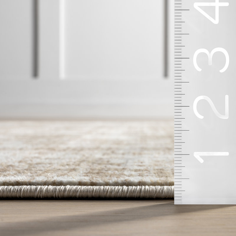 Tapis à motif géométrique à franges Saturays, Rectangle 9 pi x 12 pi