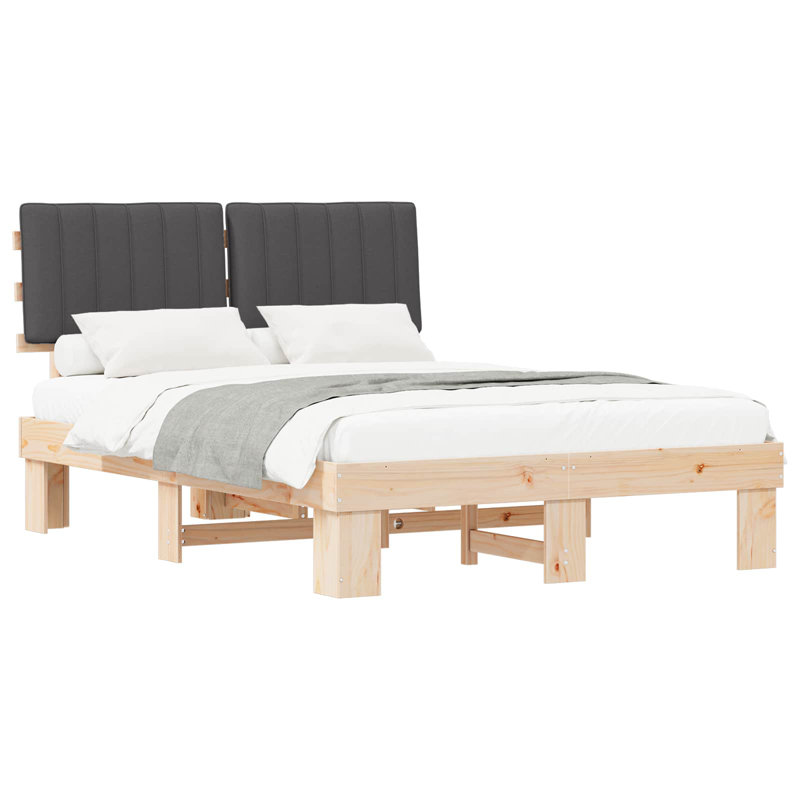 Steel Bed Frame, European Double (140 x 200 cm), Dark Grey