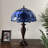 Haruko Tiffany Table Lamp Stained Glass Baroque Style Lavender LED Bulbs Included 16'W*16"D*24"H-1420519