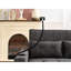 Fauteuil-lit Space en cuir gris foncé