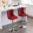 Felder Swivel Velvet Bar Stools with Adjustable Height-111647363-111647361