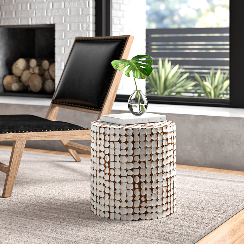 Table de bout Abbie, Blanc