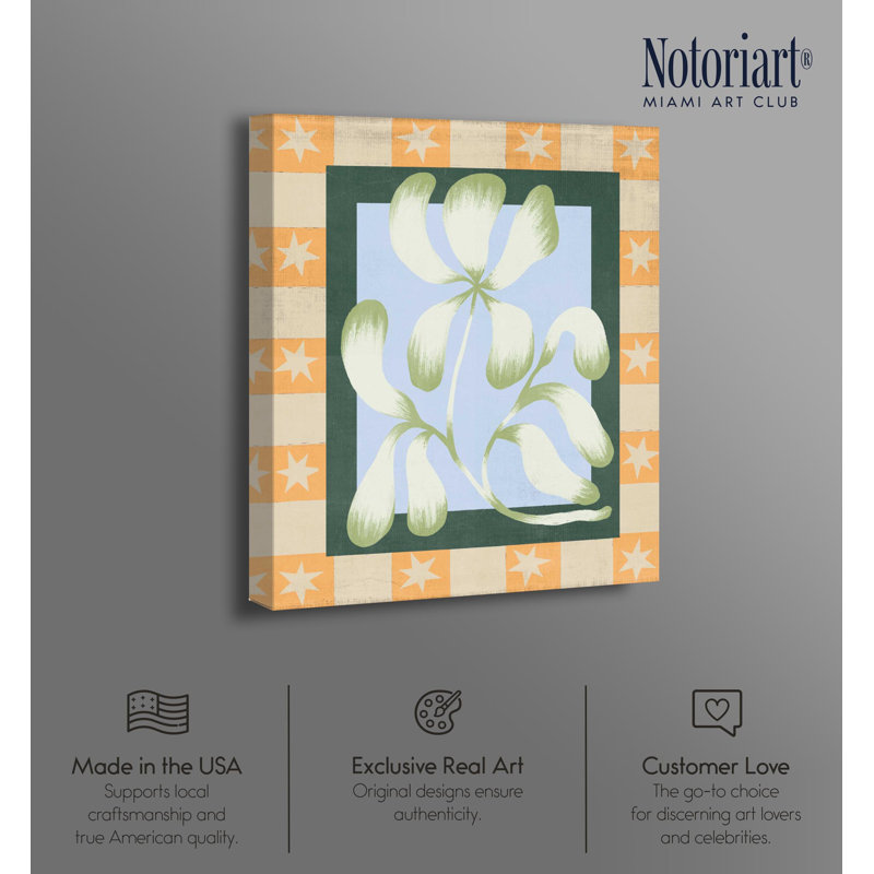 "Abstract Garden Boho", impression sur toile par Notoriart, H 16 po x l 20 po, Toile tendue avec châssis