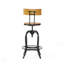 Oswalt Swivel Adjustable Height Counter Stool with Metal Frame