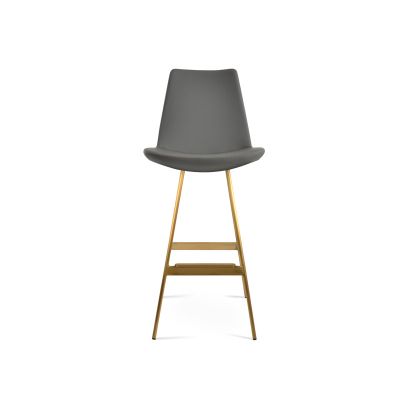 Eiffel Balat Stool, Brass, Gray