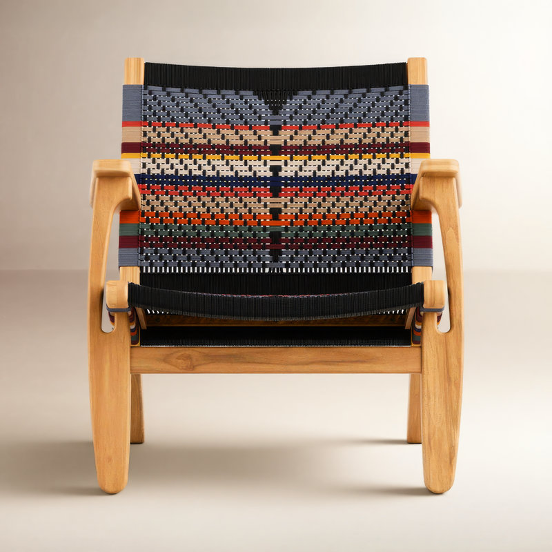 Masaya Armchair, Teak San Geronimo Pattern, Natural