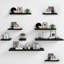 Tablettes murales flottantes noires Mission Black