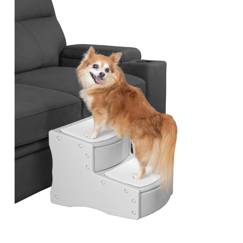 Escalier 2 marches pour animaux Easy Step II, Gris essentiel, H 16 po x l 16 po x P 22 po