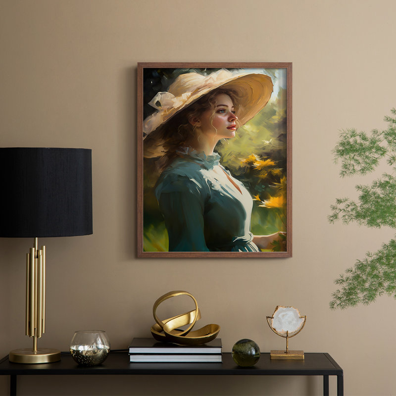 «WOMEN Series DCCDXL», reproduction encadrée - bois massif, H 30 po x l 24 po, Noyer