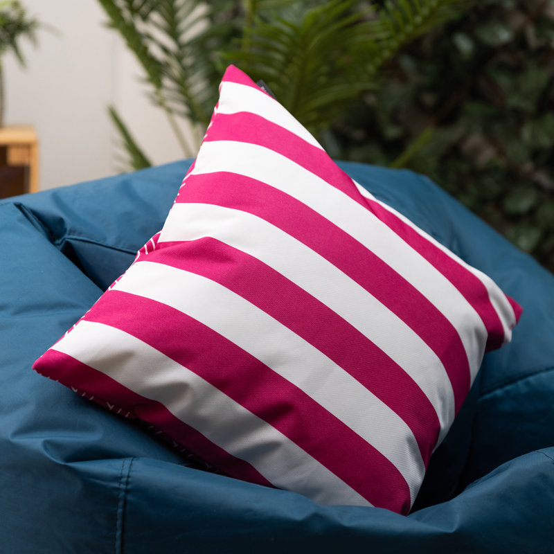 Deck Stripe Indoor-Outdoor Cushion, Pink