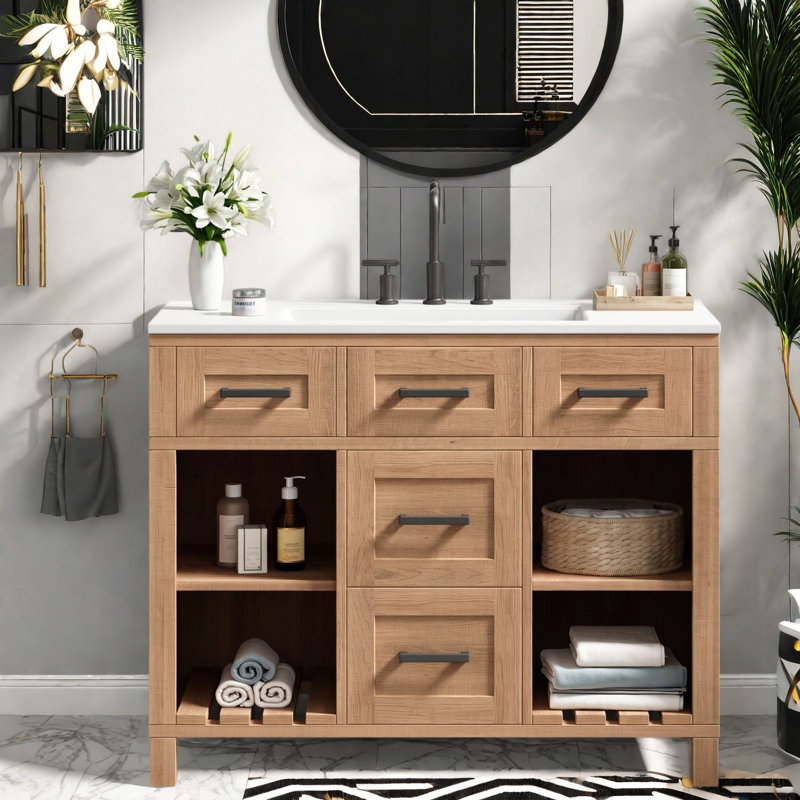Meuble-lavabo en bois, 30