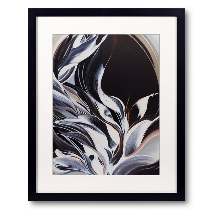 Tender Forms Print by Novi Lim, Black Framed Paper, 30" H x 24" W
