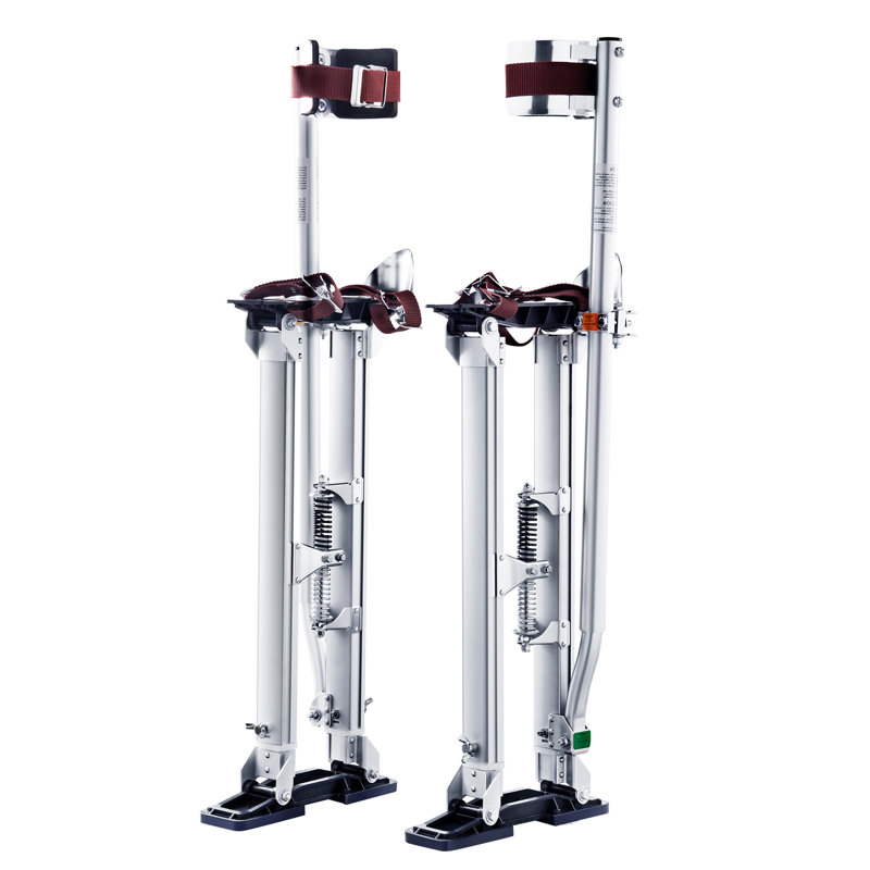 Jaliah Drywall Stilts Aluminum Tool Stilts 24''-40'' Adjustable Painting Silver