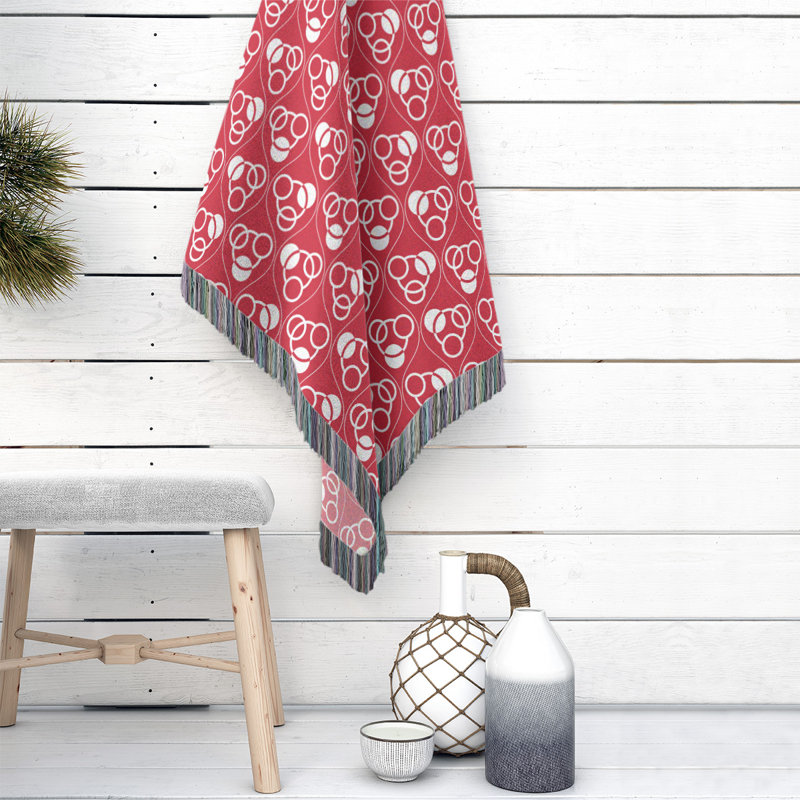 Couverture en coton tissé Classic, L 37 po x L 52 po, Rouge