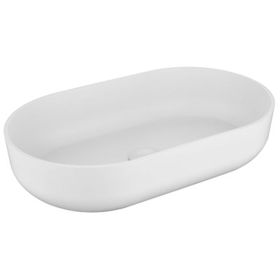 Modern Oval Above-Counter Bathroom Vessel Sink