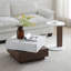 Table basse rotative polyvalente avec beaucoup de rangement et un design élégant pour votre salon