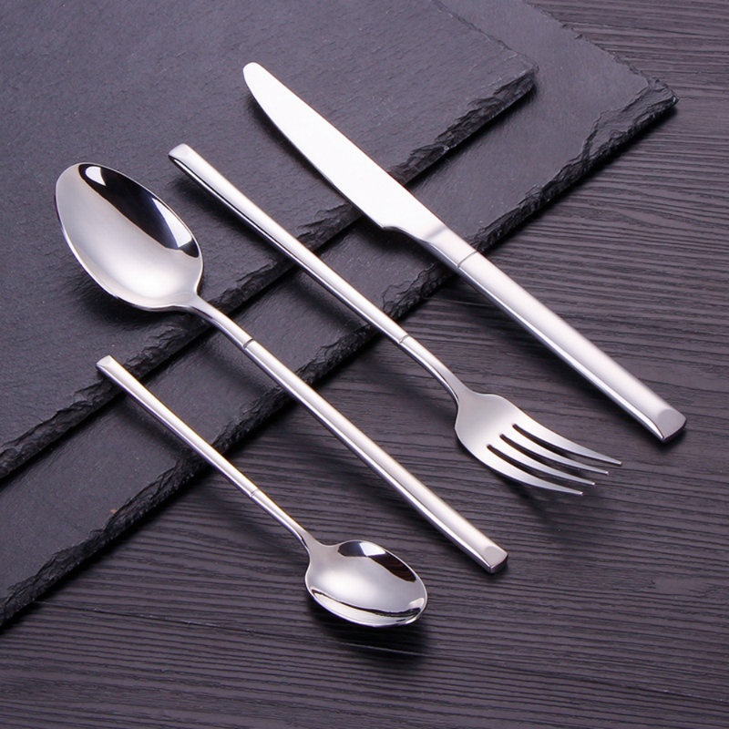 Mercer41 Manwel Stainless Steel Flatware Set - Service for 6, Silver