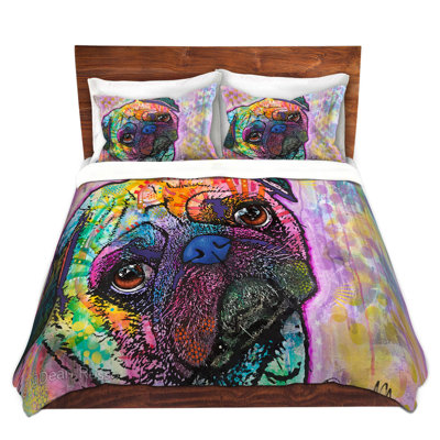 Pug Love Dog Modern & Contemporary Polyester Duvet Cover