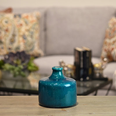 Vase de table ronde courte en céramique