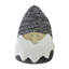 Décoration de table en forme de gnome de tête de père Noël 8 "gris et blanc
