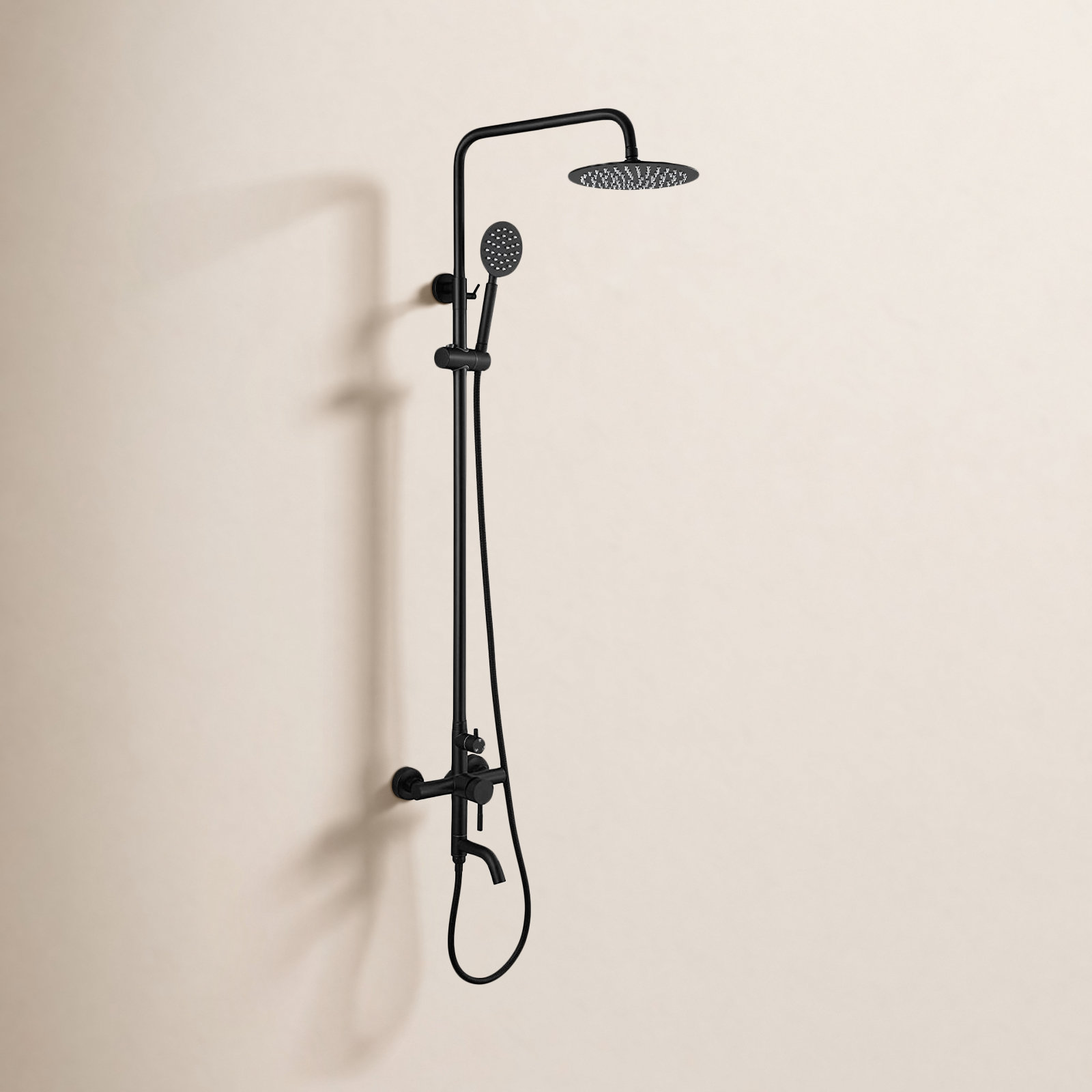 Kenzo Triple Function Outdoor Shower, Matte Black