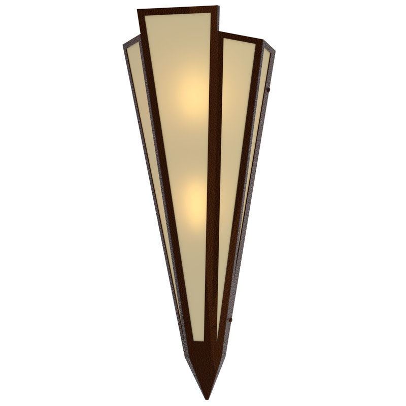 8.5" Wide Brum Wall Sconce, White, Café Noir, Glass
