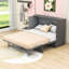 Lit escamotable double avec ports USB, tiroirs de rangement et lattes-1239075991