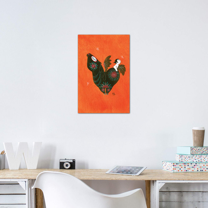 Pégase par Martin Hsu - reproduction d'art, Toile tendue, Pas de tapis, H 26 po x l 18 po x 1,5 po
