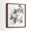 Graphite abstrait I-Premium, impression encadrée - prête à être accrochée - aucun clou requis - aucun clou requis-899602108-899602099