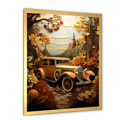 " 1930S Vintage Car Nostalgia Collage I "