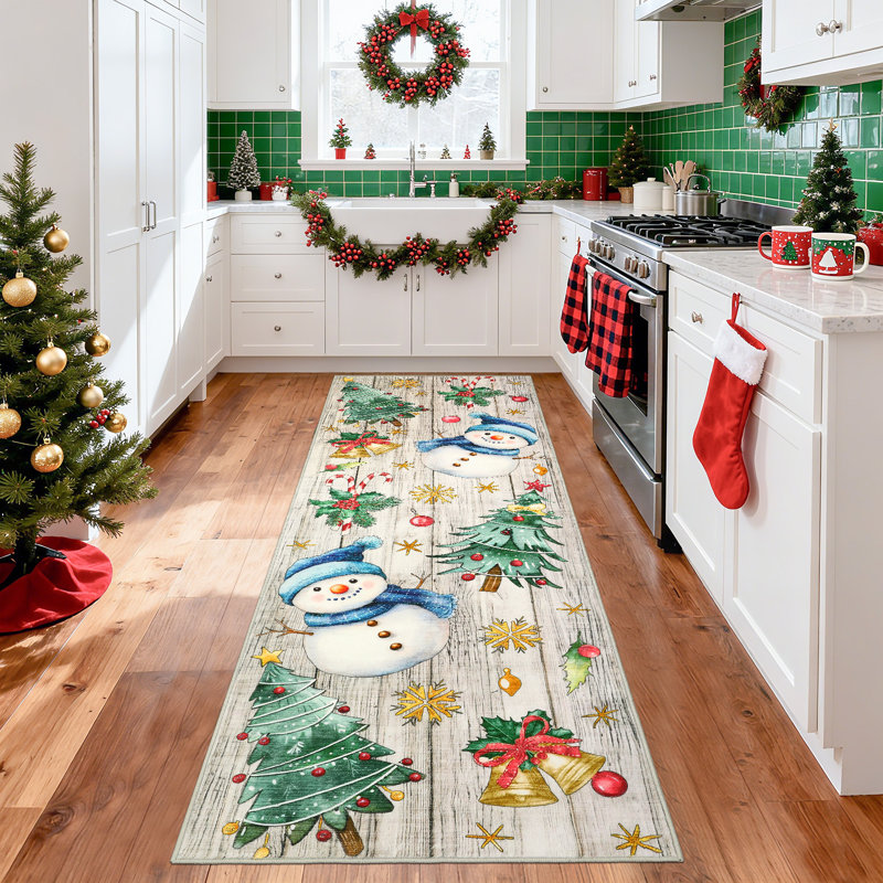 Rectangle cm Washable Area Rug, Camel, 60*230cm
