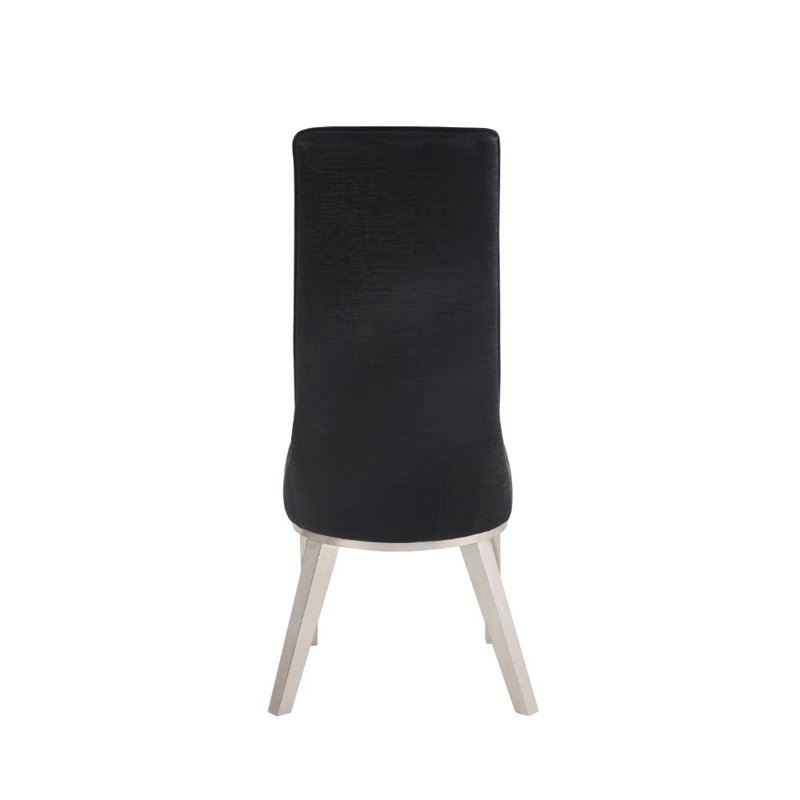 Wicher Faux Leather Upholstered Side Chair, Black