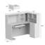 L-Shaped Solid + Manufactured Wood Reception Desk-550302685