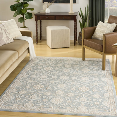Tapis d'intérieur bleu Nourison Isla 5 pi 3 po x 7 pi