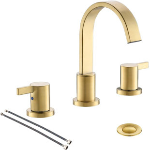 Widespread 2-handle Bathroom Faucet with Drain Assembly