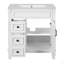 Meuble-lavabo de 30 po avec lavabo en céramique, petite armoire de salle de bain, armoire moderne avec 2 tiroirs et tablette réglable-126278680
