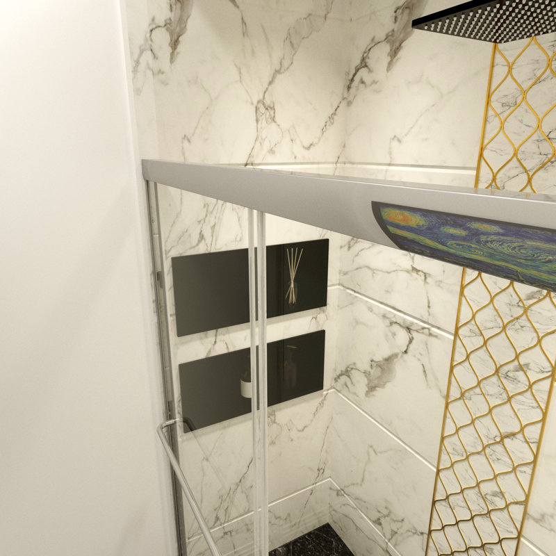 Portes de douche, Chrome