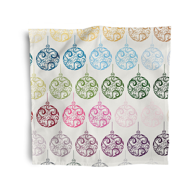 Minerville Polyester Geometric Square Napkin, Green/Pink/Blue