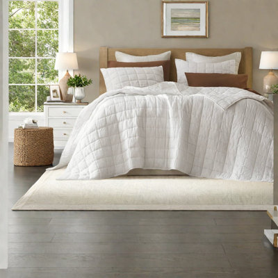 Premium Linen Bedding Sets, King/cal King, Rustic White Elegance