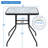 Outdoor Coffee Table Patio Square Bistro Table with Umbrella Hole