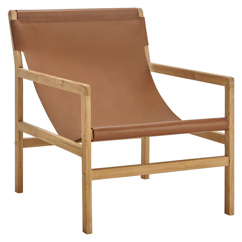 Sonora   Leather Sling Chair, Chestnut Tan