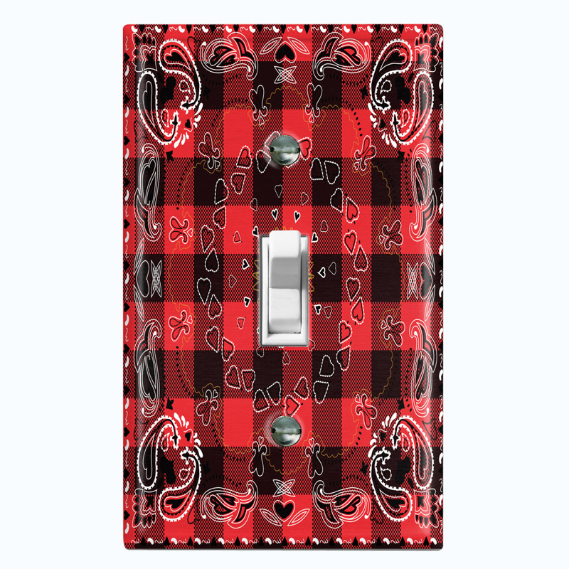 Patterned 1 - Gang Toggle Light Switch Standard Wall Plate