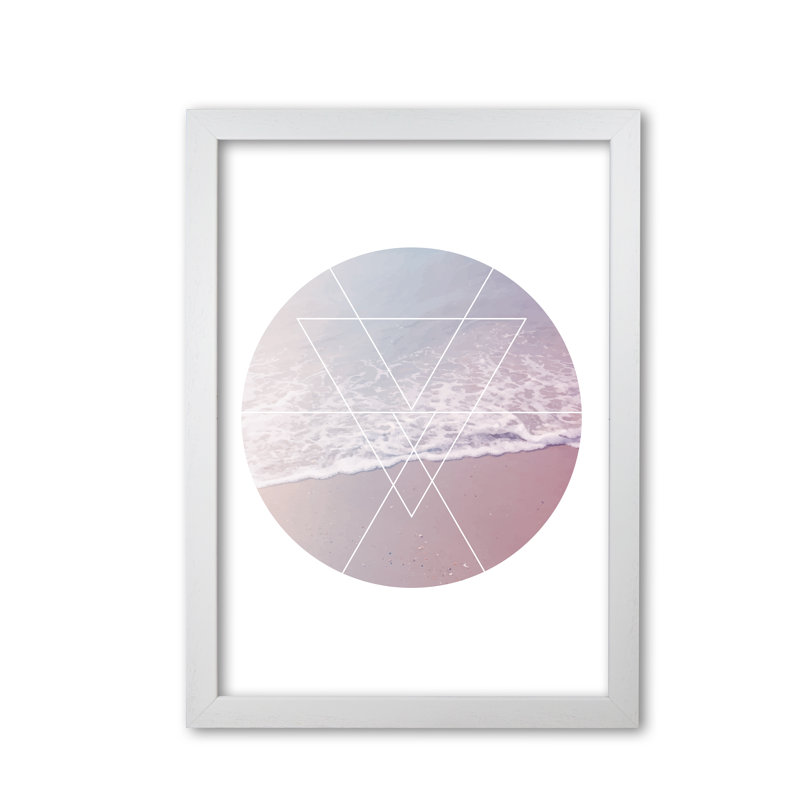 Abstract Tide - Print, 30 cm H x 21 cm W x 5 cm D, White Grain Frame